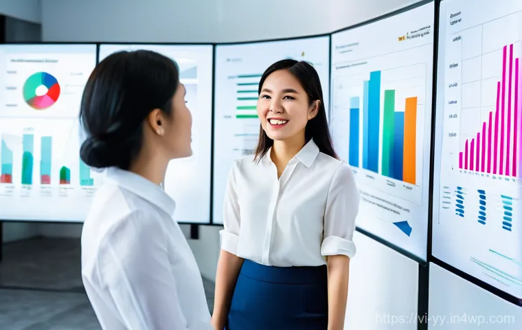 시각화의 힘  데이터 기반 의사결정의 중요성 - **Prompt 1: Unlocking Data's Hidden Treasure**
    A vibrant, realistic image of a young Vietnamese ...