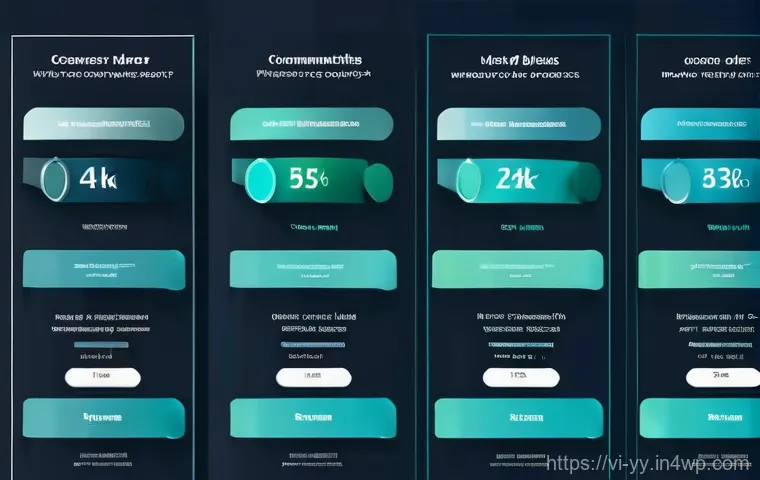 효과적인 정보 시각화를 위한 디자인 원칙 - A vibrant and modern digital display showcasing a clean data visualization on a large screen in a co...