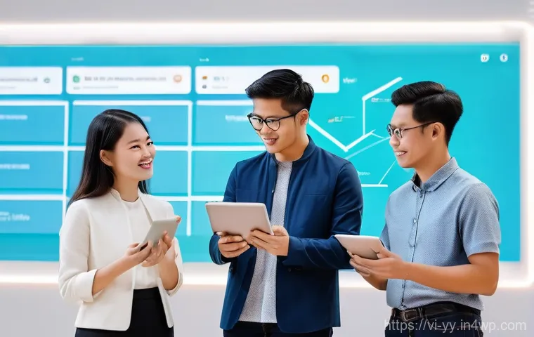 정보 시각화의 미래 트렌드 예측 - **Prompt:** A dynamic, immersive data visualization experience set in a futuristic, airy co-working ...